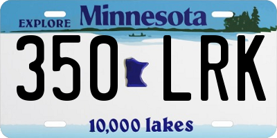 MN license plate 350LRK