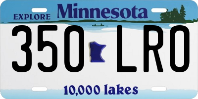 MN license plate 350LRO