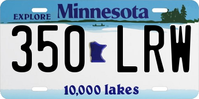MN license plate 350LRW
