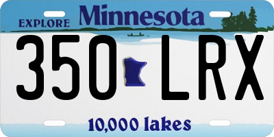 MN license plate 350LRX