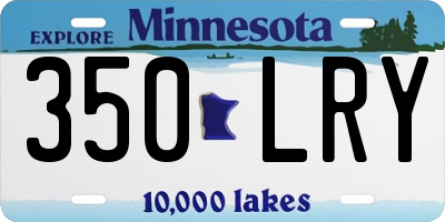 MN license plate 350LRY
