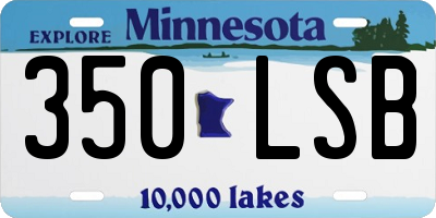 MN license plate 350LSB