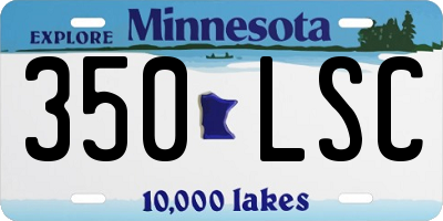 MN license plate 350LSC