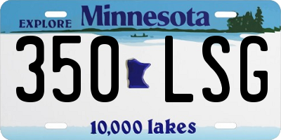 MN license plate 350LSG