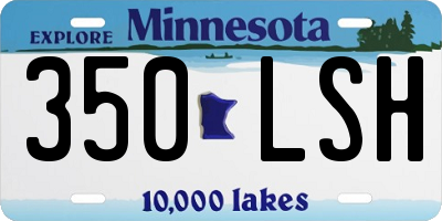 MN license plate 350LSH