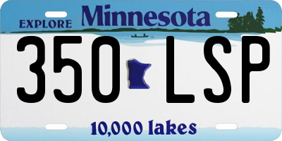 MN license plate 350LSP