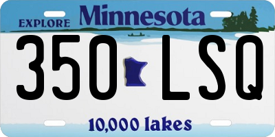 MN license plate 350LSQ