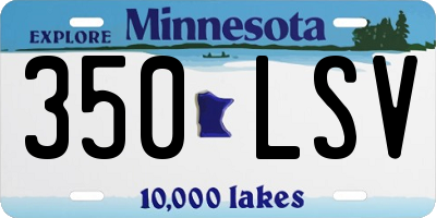 MN license plate 350LSV