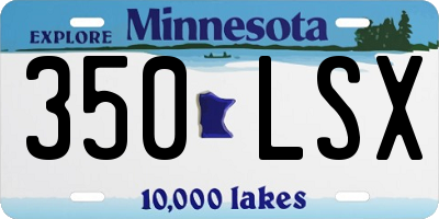 MN license plate 350LSX