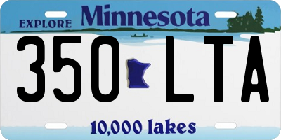 MN license plate 350LTA