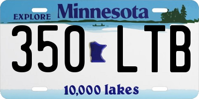 MN license plate 350LTB