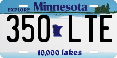 MN license plate 350LTE