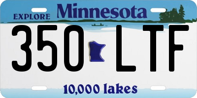 MN license plate 350LTF