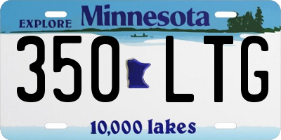 MN license plate 350LTG