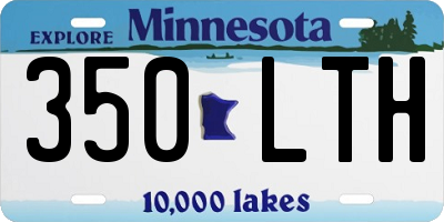 MN license plate 350LTH