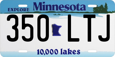 MN license plate 350LTJ