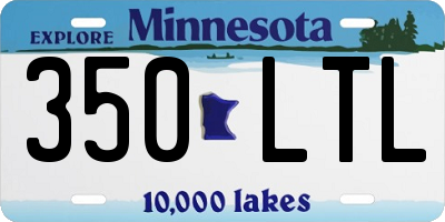 MN license plate 350LTL
