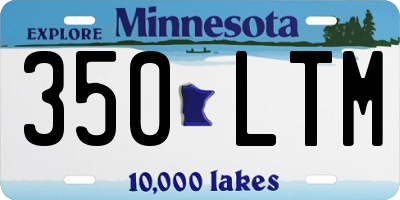 MN license plate 350LTM