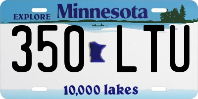 MN license plate 350LTU