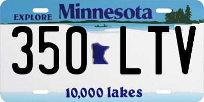 MN license plate 350LTV