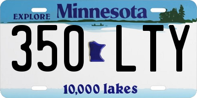 MN license plate 350LTY
