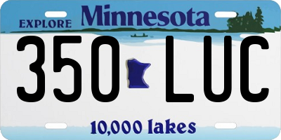 MN license plate 350LUC