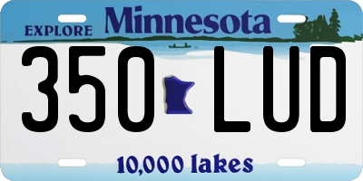 MN license plate 350LUD