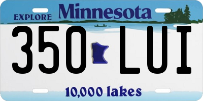 MN license plate 350LUI