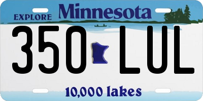 MN license plate 350LUL