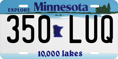 MN license plate 350LUQ