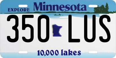 MN license plate 350LUS