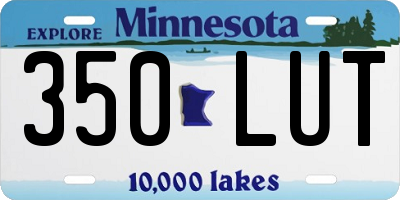 MN license plate 350LUT