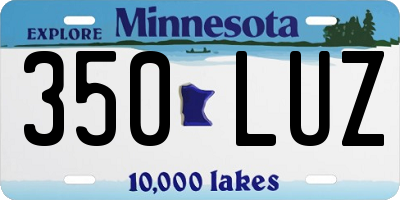MN license plate 350LUZ
