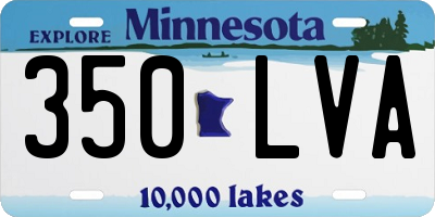 MN license plate 350LVA