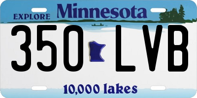 MN license plate 350LVB