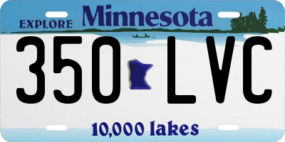MN license plate 350LVC