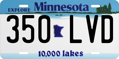 MN license plate 350LVD