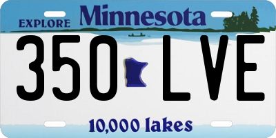 MN license plate 350LVE