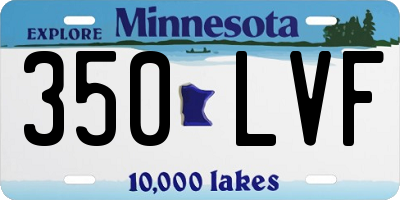MN license plate 350LVF