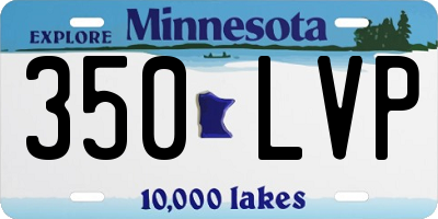 MN license plate 350LVP