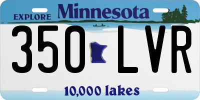 MN license plate 350LVR