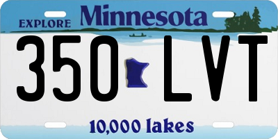 MN license plate 350LVT