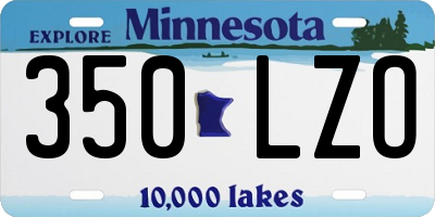 MN license plate 350LZO