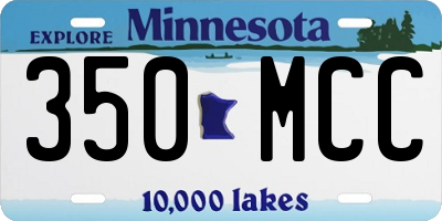 MN license plate 350MCC