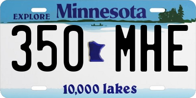 MN license plate 350MHE