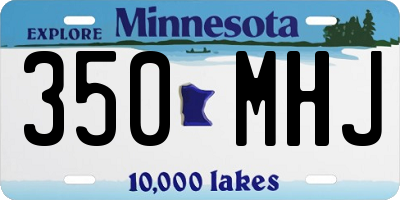 MN license plate 350MHJ