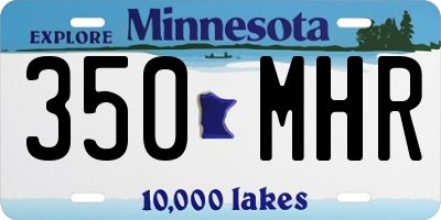 MN license plate 350MHR