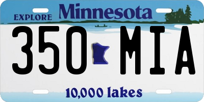 MN license plate 350MIA