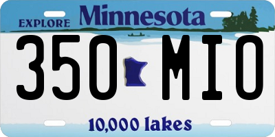 MN license plate 350MIO