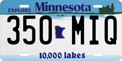 MN license plate 350MIQ
